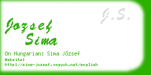 jozsef sima business card
